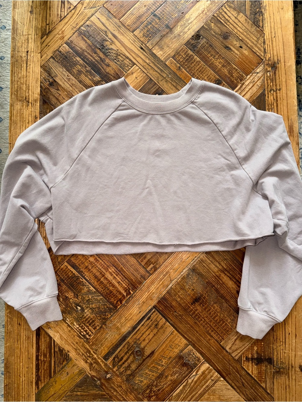 ALO Yoga Cropped Sweatshirt - Light Mauve